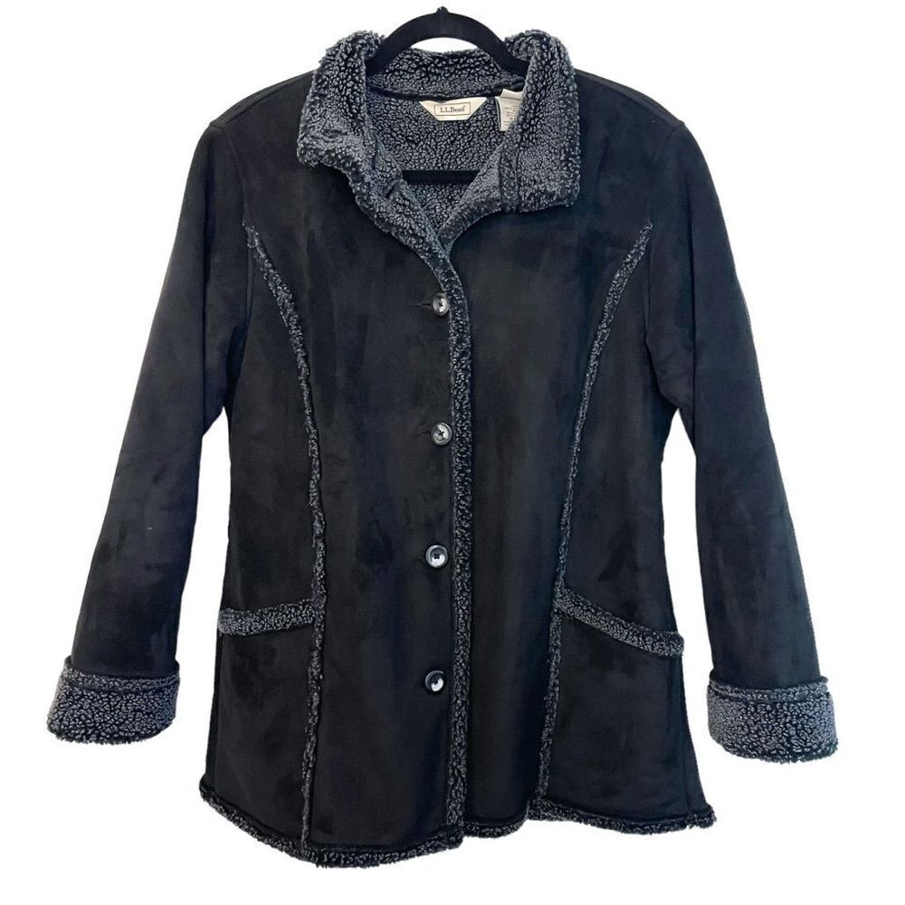 L.L.Bean Faux Shearling Suede Coat